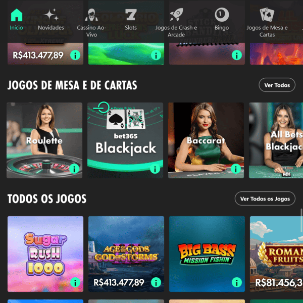 Bônus e compras de jogos